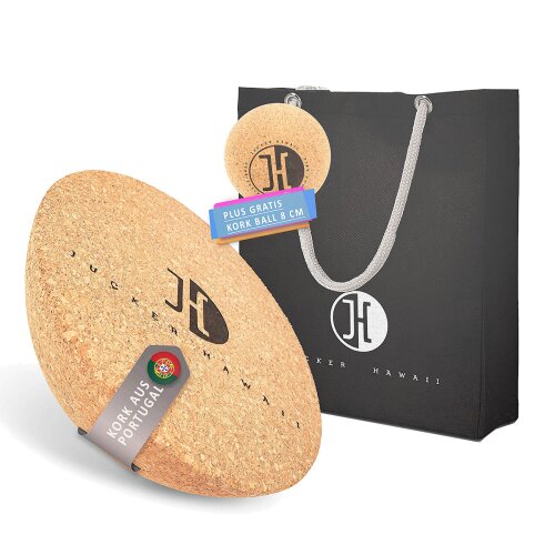 Korkhalbkugel & Korkball für alle Balance Boards - Plank Ball (inkl. Kork Ball 8 CM)