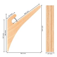 Wandhalterung Set WOOD // Für Longboard / Skateboard / Balanceboard / Snowboard / Wakeboard
